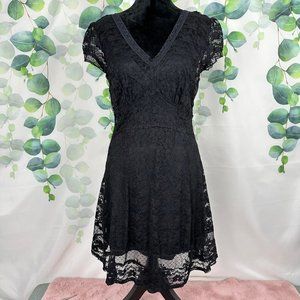 Royal bones by Tripp nyc lace roses black dress size small